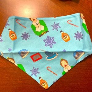 S/M Dual Sided Elf Movie Christmas Dog Bandana / Cat Bandana With Snaps